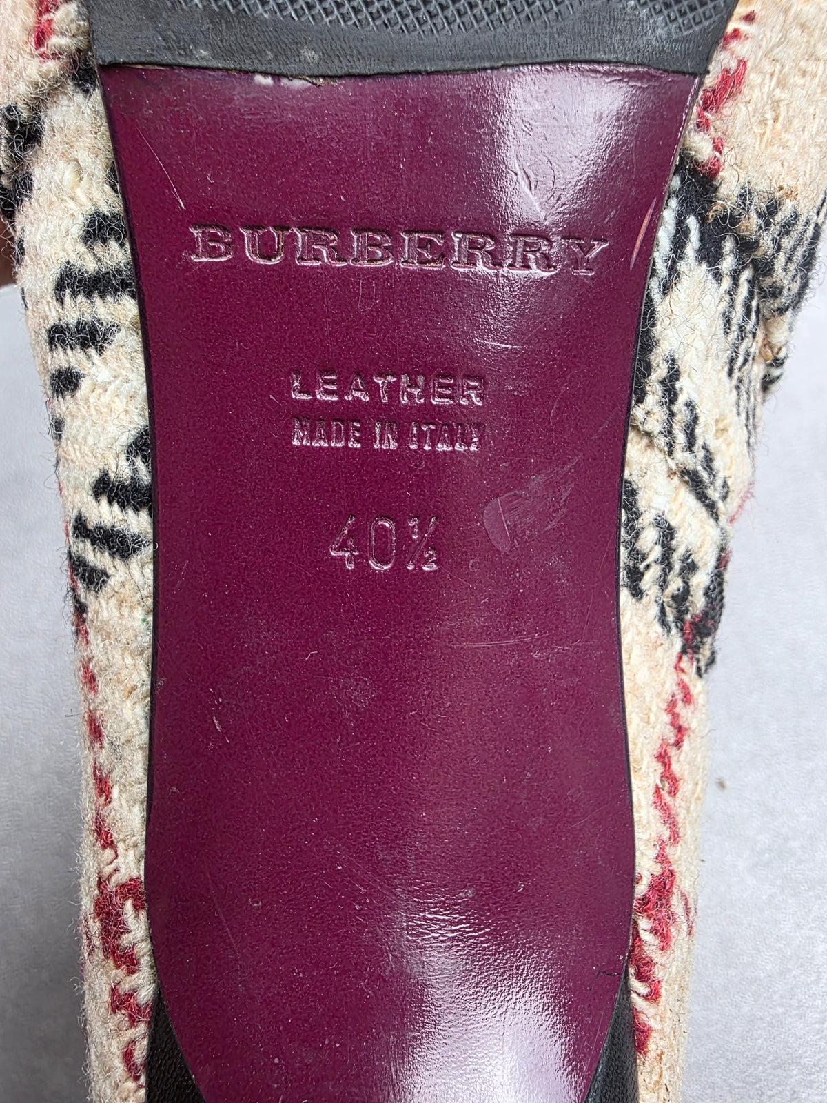 Bottines en tweed Burberry vintage 40.5