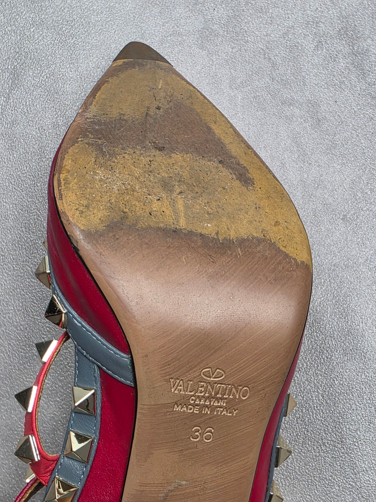 Slingback Rockstud Valentino Garavani tricolore 36