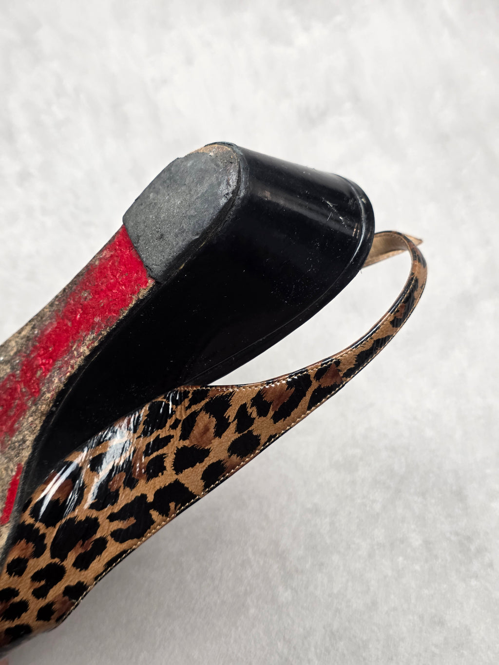 Slingback talons plats Christian Louboutin léopard 37