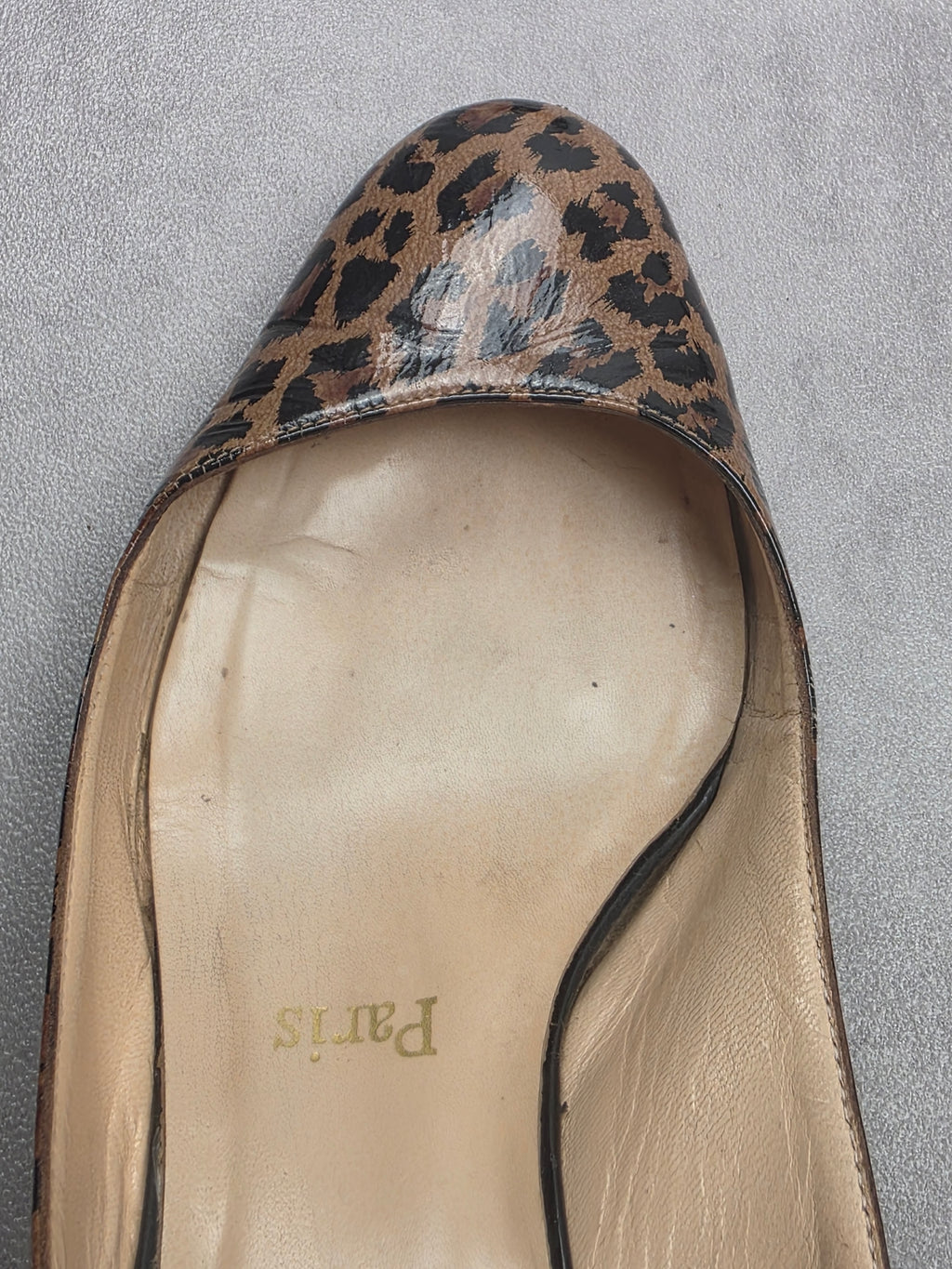 Slingback talons plats Christian Louboutin léopard 37