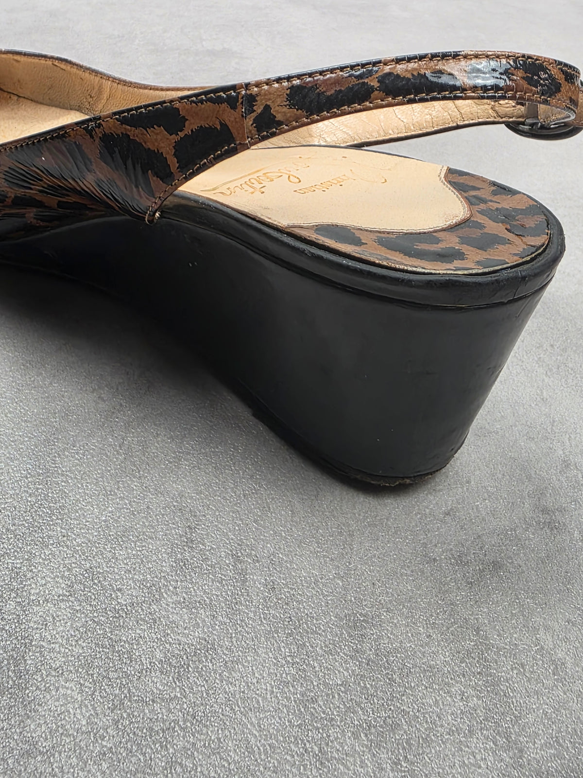 Slingback talons plats Christian Louboutin léopard 37